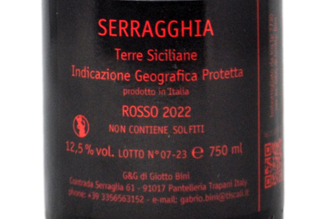 TERRE SICILIENNE IGP ZIBIBBO BLANC "SERRAGGHIA" 2019 - GIOTTO BINI