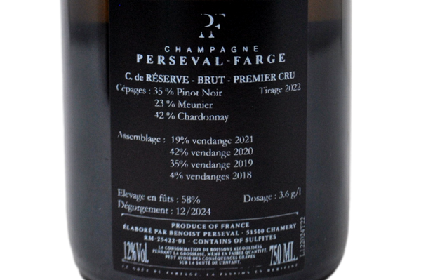 CHAMPAGNE BRUT CHAMERY PREMIER CRU "CUVEE DE RESERVE" - PERSEVAL-FARGE