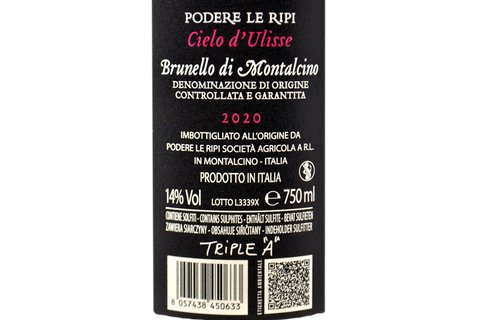 BRUNELLO DI MONTALCINO DOCG "CIELO D'ULISSE" 2017 - PODERE LE RIP