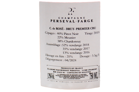 CHAMPAGNE BRUT CHAMERY PREMIER CRU "CUVÉE DE ROSÉ" - PERSEVAL-FARGE