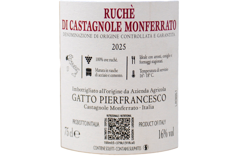 RUCHÈ DI CASTAGNOLE MONFERRATO DOCG "CARESANA" 2025 - GATTO PIERFRANCESCO