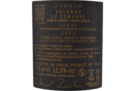 LE CERVARE SOAVE DOC VIGNETO STORICO MONTE DUELLO 2021 - ZAMBON VULCANO