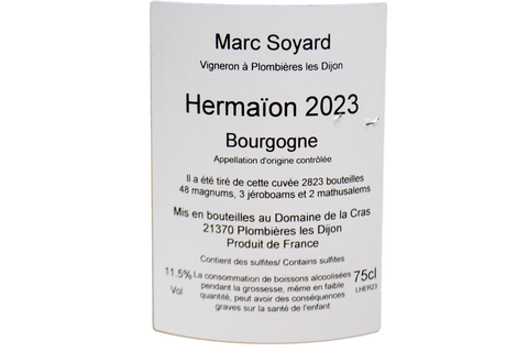 BOURGOGNE ROUGE "HERMAÏON" 2023 - MARC SOYARD