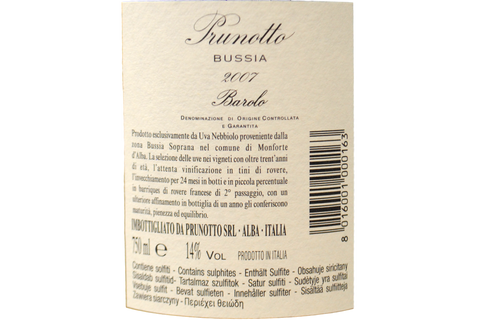 BAROLO DOCG "BUSSIA" 2007 - PRUNOTTO