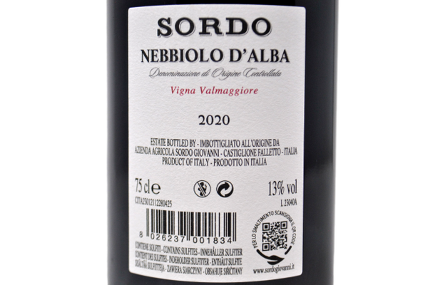 NEBBIOLO D'ALBA DOC "VIGNA VALMAGGIORE" 2020 - SORDO