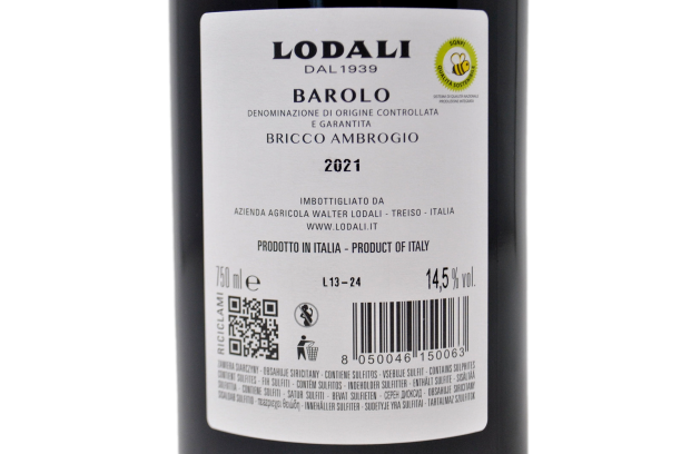 BAROLO DOCG BRICCO AMBROGIO 2021 - WALTER LODALI