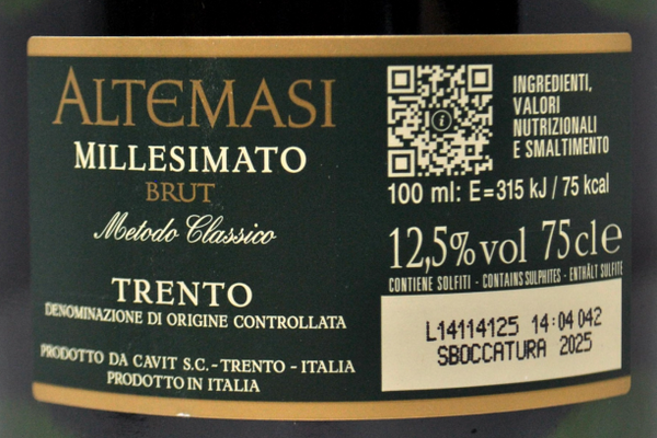 TRENTO DOC BRUT MILLESIMATO 2021 - ALTEMASI