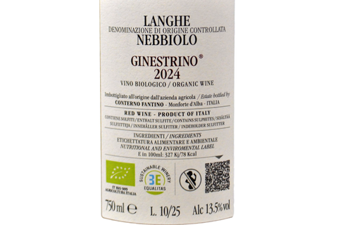 LANGHE NEBBIOLO DOC BIO "GINESTRINO" 2024 - CONTERNO FANTINO
