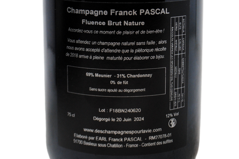 CHAMPAGNE BIODINAMICO BRUT NATURE "FLUENCE" - FRANK PASCAL
