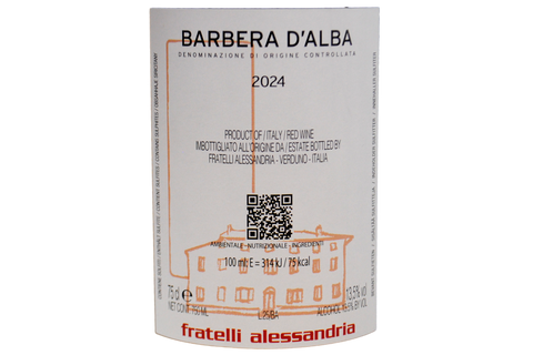 BARBERA D'ALBA DOC 2024 - FRATELLI ALESSANDRIA