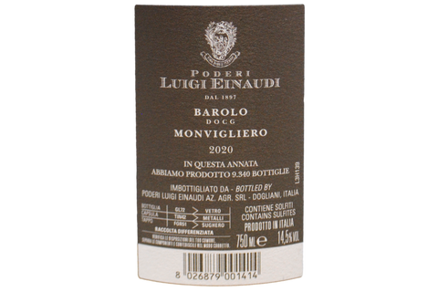 BAROLO DOCG "MONVIGLIERO" 2020 - PODERI LUIGI EINAUDI