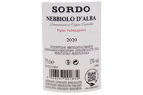 NEBBIOLO D'ALBA DOC "VIGNA VALMAGGIORE" 2017 - SOURD