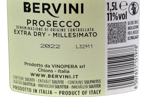 PROSECCO DOC EXTRA DRY MILLESIMATO 2022 MAGNUM - BERVINI