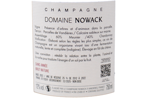 CHAMPAGNE EXTRA BRUT "S.A." - CHAMPAGNE NOWACK