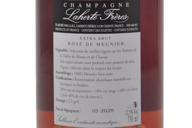 CHAMPAGNE ROSÉ DE MEUNIER EXTRA BRUT - LAHERTE FRÈRES