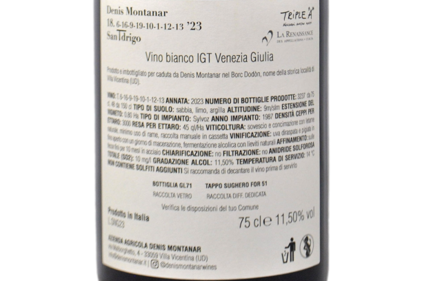 VENEZIA GIULIA IGT FRIULANO "SANTDRIGO 2023 - DENIS MONTANAR
