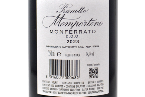 MONFERRATO ROSSO DOC "MOMPERTONE"  2023 - PRUNOTTO