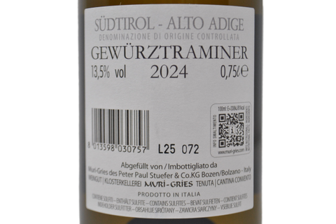 SUDTIROL DOC GEWURZTRAMINER 2024 - MURI-GRIES