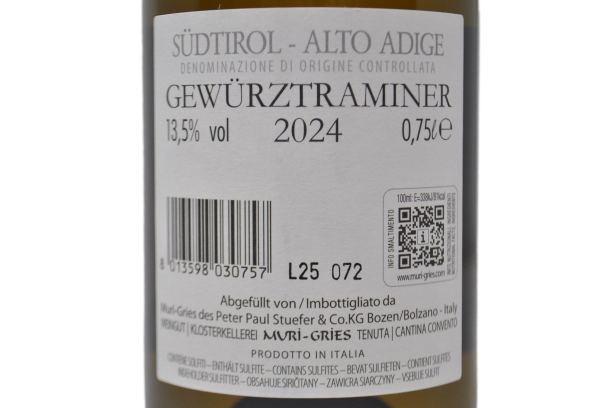 SUDTIROL DOC GEWURZTRAMINER 2024 - MURI-GRIES