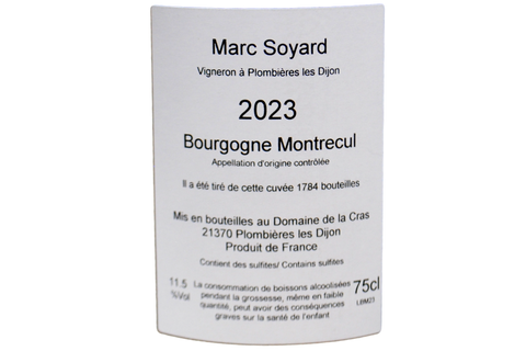 BOURGOGNE ROUGE "MONTRECUL" 2023 - MARC SOYARD