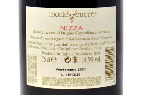 NIZZA DOCG "MONTEVENERE" 2021 - AZIENDA AGRICOLA CAUDRINA