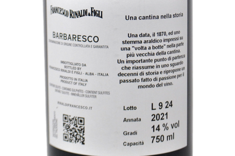 BARBARESCO DOCG 2021 - FRANCESCO RINALDI & FIGLI