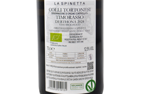 COLLI TORTONESI DOC TIMORASSO BIO DERTHONA 2024 - LA SPINETTA
