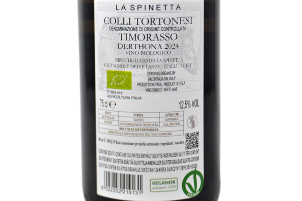 COLLI TORTONESI DOC TIMORASSO BIO DERTHONA 2024 - LA SPINETTA