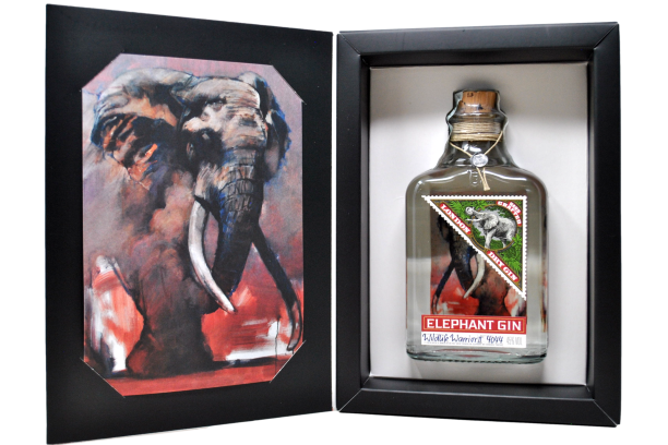LONDON DRY GIN “ELEPHANT GIN” 0.5 L ASTUCCIO CON ARTWORK ESCLUSICO - ELEPHANT GIN
