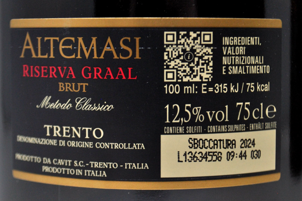 TRENTO DOC BRUT "RISERVA GRAAL" 2017 - ALTEMASI