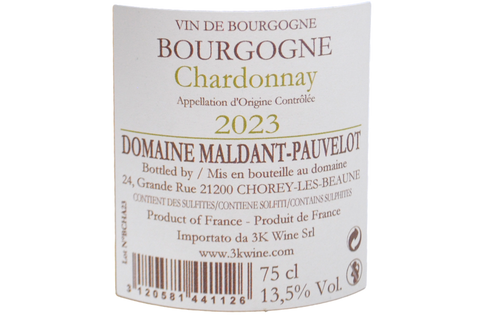 BOURGOGNE CHARDONNAY 2023 - DOMAINE MALDANT PAUVELOT