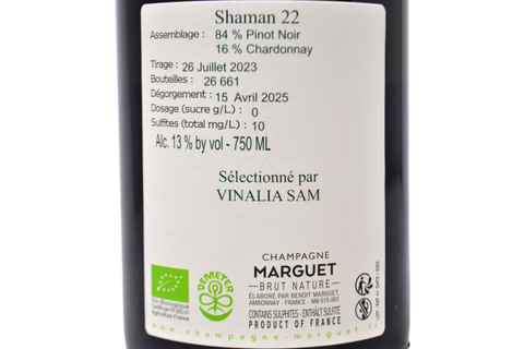 CHAMPAGNE BIO BRUT NATURE "SHAMAN 22" GRAND CRU - MARGUET
