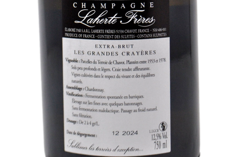 CHAMPAGNE BLANC DE BLANCS EXTRA BRUT "LES GRANDES CRAYÈRES" 2021 - LAHERTE FRÈRES