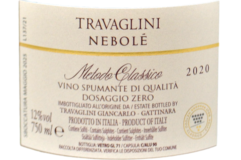 MÉTHODE CLASSIQUE ZÉRO DOSAGE "NEBOLE'" 2017 - TRAVAGLINI