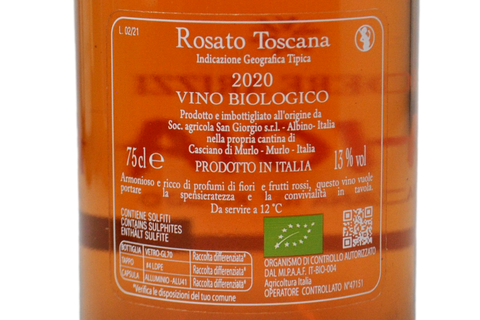 TOSCANA ROSATO IGT BIO "GIOIA" 2020 - PODERE ARIZZI