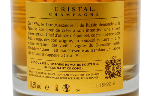 CHAMPAGNE BRUT "CRISTAL" 2012 MAGNUM - LOUIS ROEDERER
