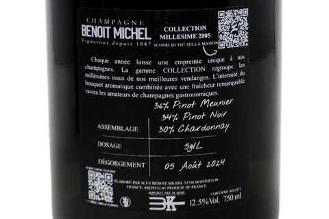CHAMPAGNE EXTRA BRUT COLLECTION 2005 - BENOIT MICHEL