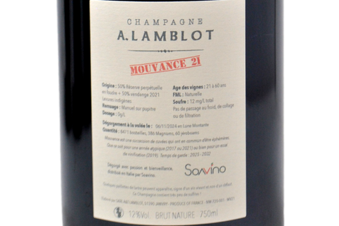 CHAMPAGNE BRUT NATURE "MOUVANCE 21" - A. LAMBLOT