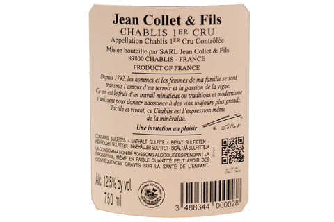 CHABLIS PREMIER CRU "MONTMAINS" 2024 - JEAN COLLET