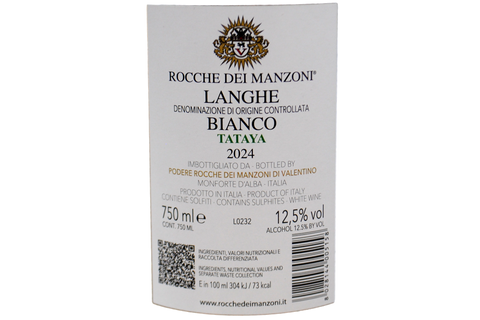 LANGHE BIANCO DOC “TATAYA” 2024 - ROCCHE DEI MANZONI