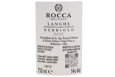 LANGHE NEBBIOLO DOC 2021 - ROCCA BATTISTA