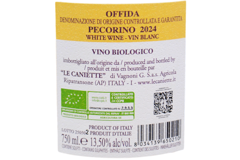 OFFIDA DOCG PECORINO BIO "VERONICA" 2024 - LE CANIETTE