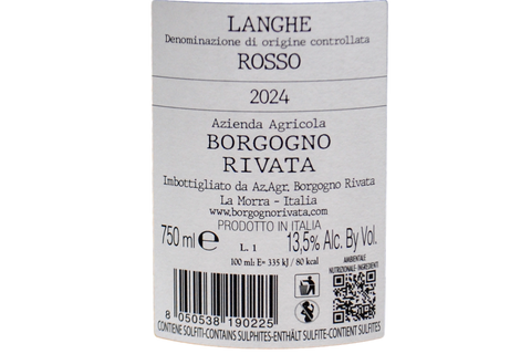 LANGHE ROSSO DOC 2024 - BORGOGNO RIVATA