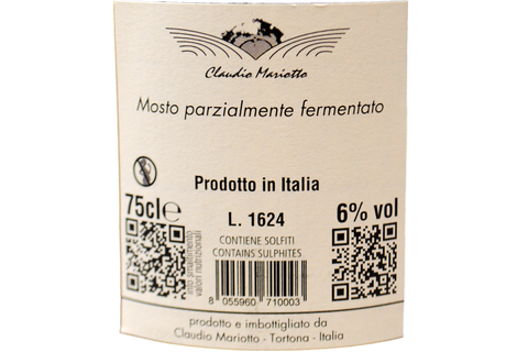 MOSTO PARZIALMENTE FERMENTATO "L'INDAGATO" - CLAUDIO MARIOTTO