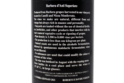 BARBERA D'ASTI SUPERIORE DOCG 2022 - ROBERTO VOERZIO