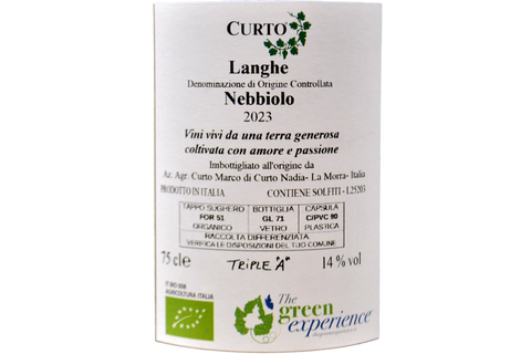 LANGHE NEBBIOLO BIO DOC 2023 - NADIA CURTO