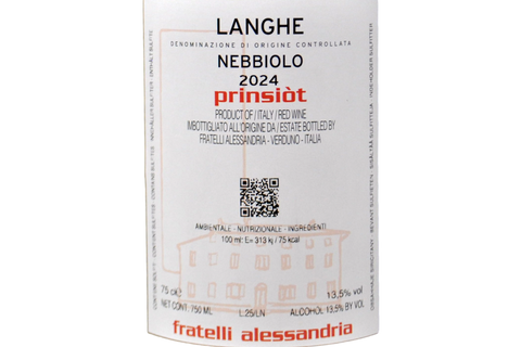 LANGHE NEBBIOLO DOC "PRINSIOT" 2024 - FRATELLI ALESSANDRIA