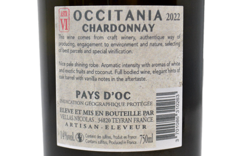 OCCITANIA PAYS D'OC IGP CHARDONNAY 2022 LIMITED EDITION "ASTR VI" - VIGNOBLES VELLAS