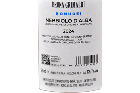 NEBBIOLO D'ALBA DOC "BONUREI" 2024 - BRUNA GRIMALDI