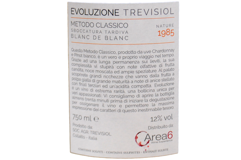 METODO CLASSICO SBOCCATURA TARDIVA NATURE BLANC DE BANC "EVOLUZIONE" 1985 - TREVISIOL